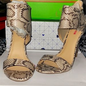 Snake print heels